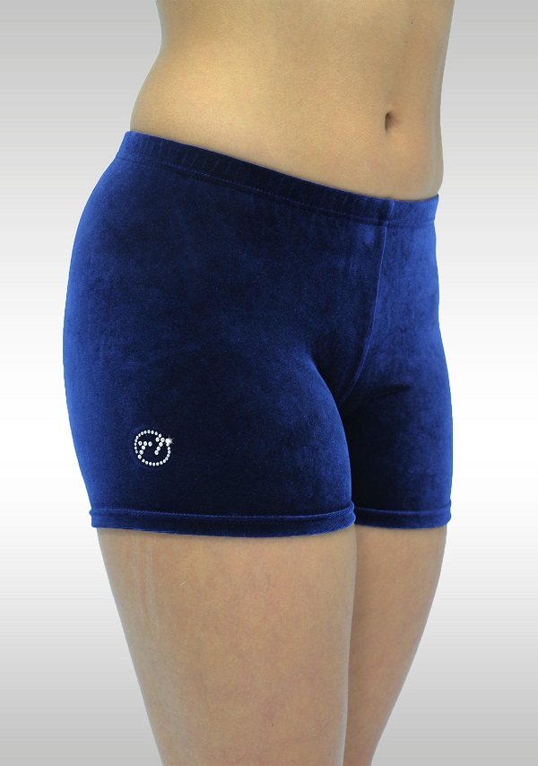 Legging short blue smooth velvet K756ma